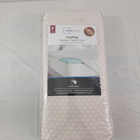 Mainstays COOLING Copper Infused Fabric Mattress Topper Cover – Full Size - Picture 7 of 14